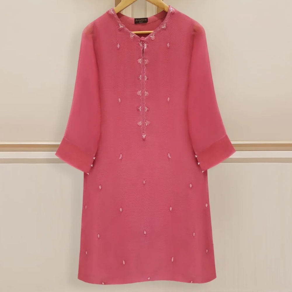 Original Aghanoor PURE COTTON NET EMBROIDERED SHIRT AND PANTS